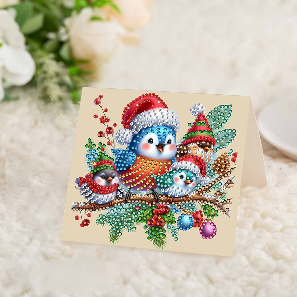 10Pcs DIY Diamond Painting Greeting Card - Christmas