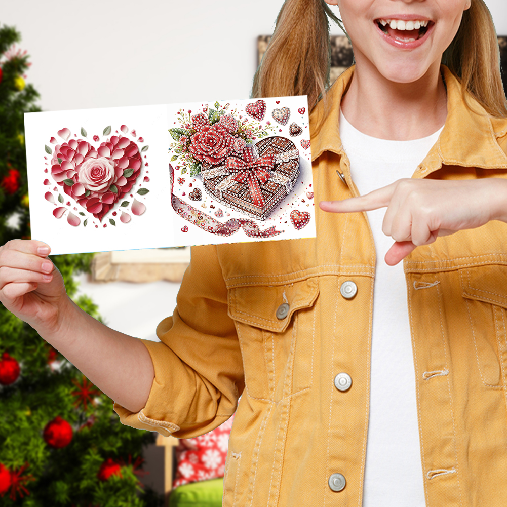 6Pcs DIY Diamond Painting Greeting Card - Love Chocolate