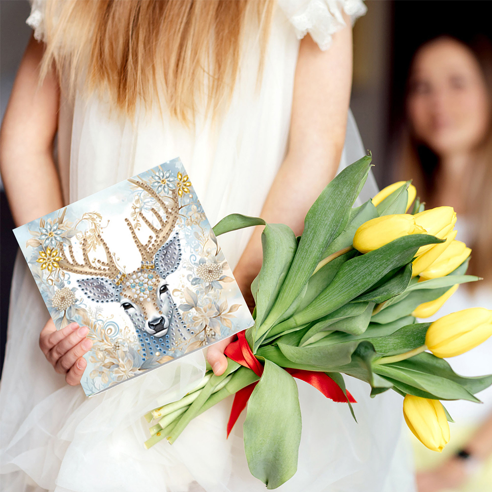 6Pcs DIY Diamond Painting Greeting Card - Christmas Beginners