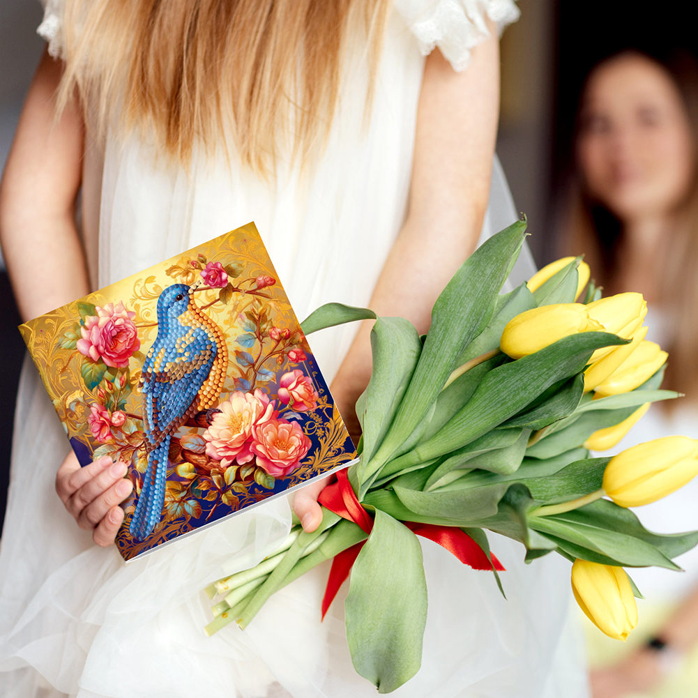 12pcs DIY Diamond Painting Greeting Card - Garden Bird