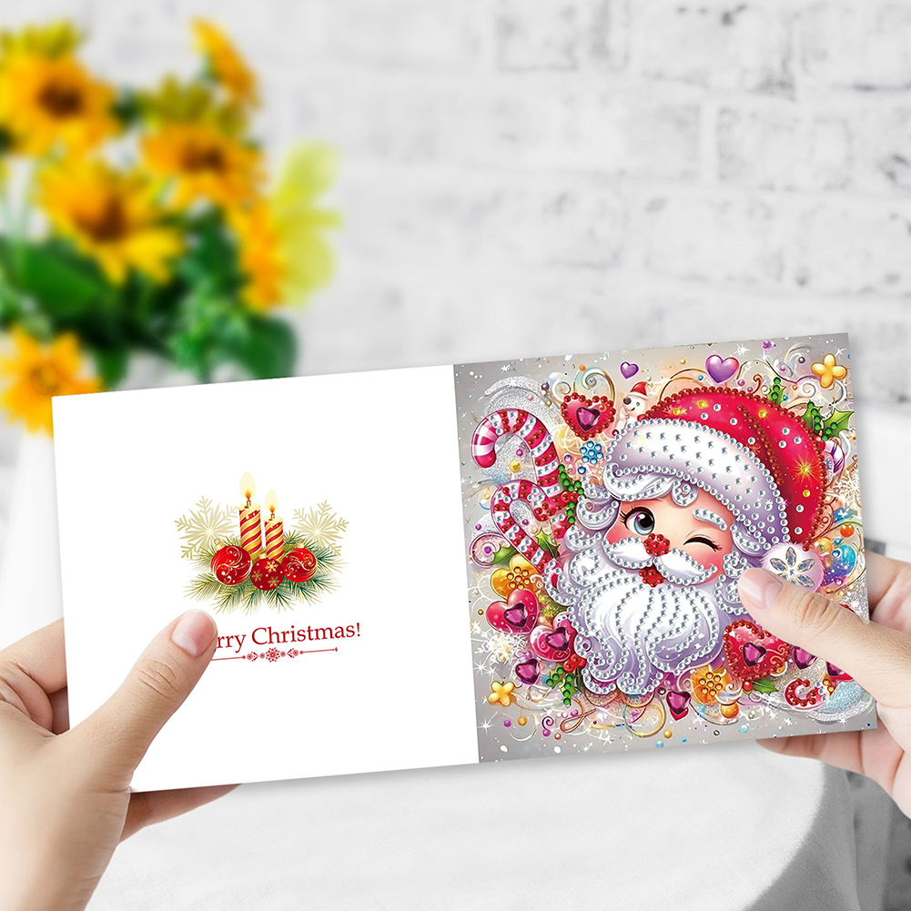 12Pcs DIY Diamond Painting Greeting Card - Christmas