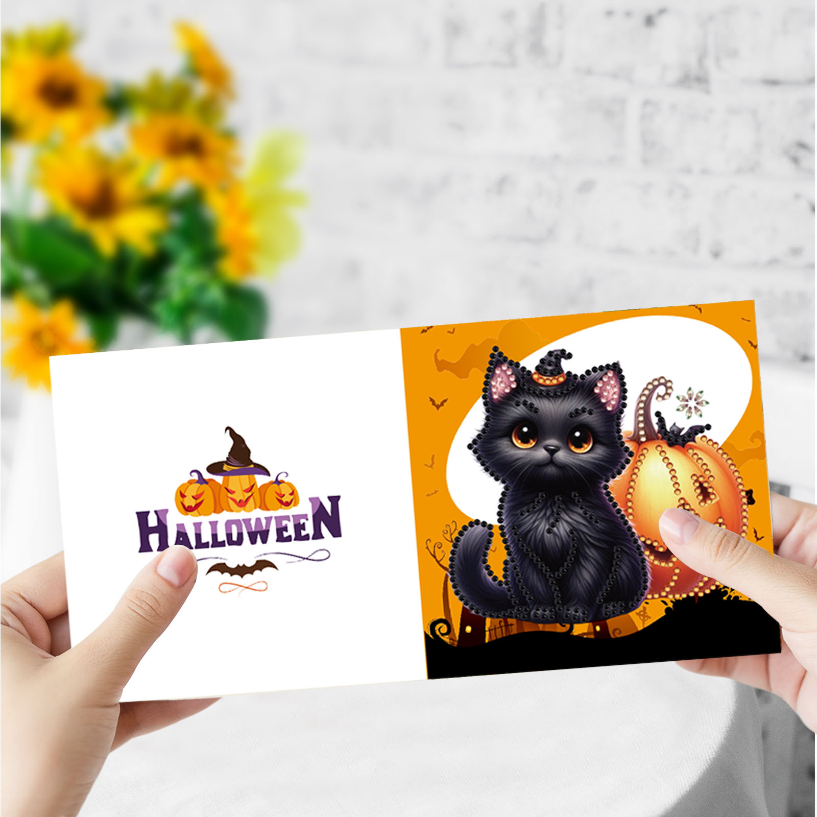 (Limited Stock)6pcs DIY Diamond Painting Greeting Card - Halloween