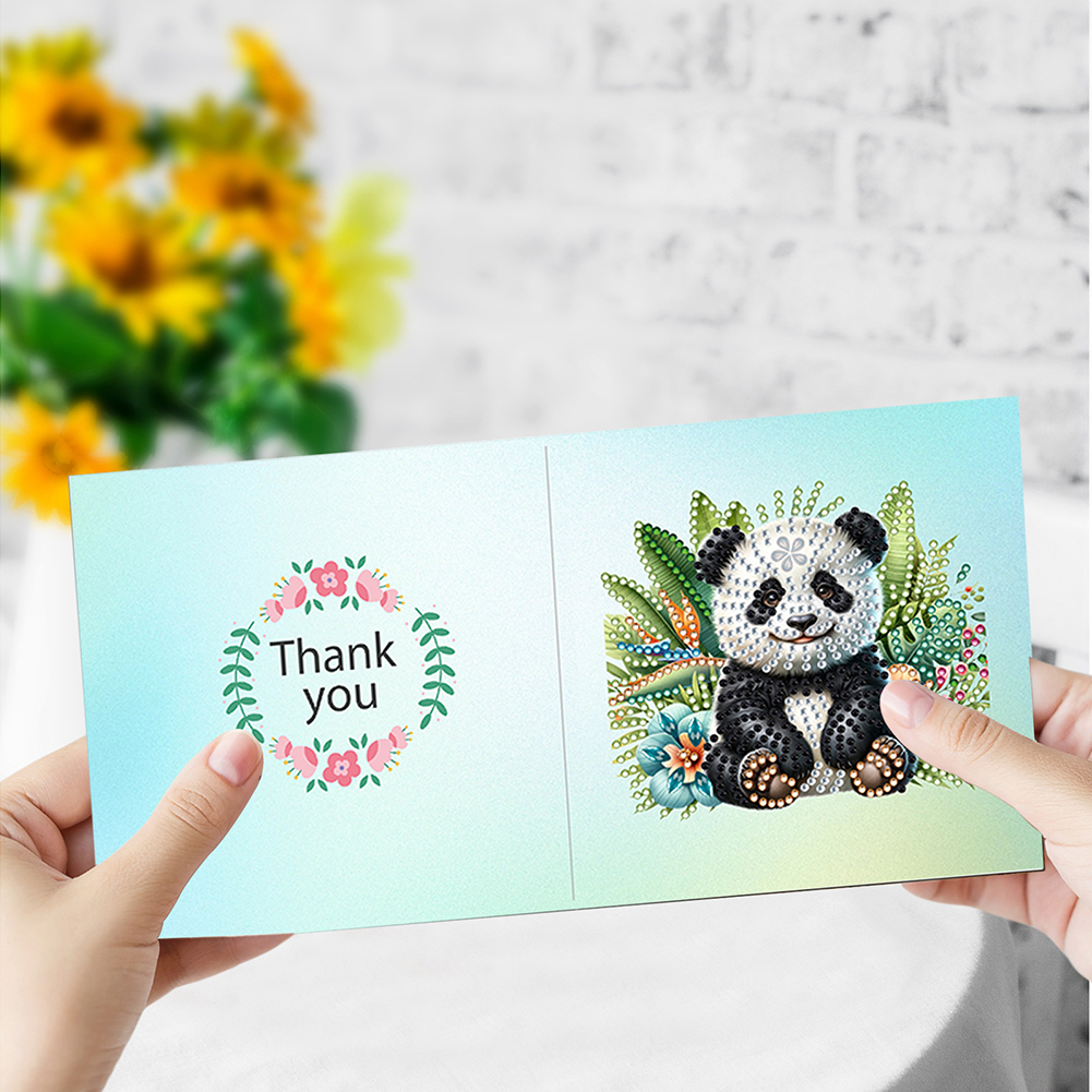6pcs DIY Diamond Painting Greeting Card - Garden Animal