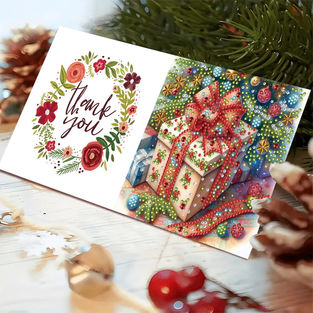 6Pcs DIY Diamond Painting Greeting Card - Christmas Series