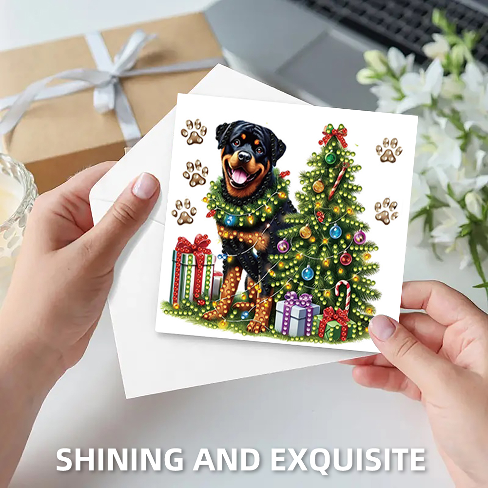 6Pcs DIY Diamond Painting Greeting Card - Dog
