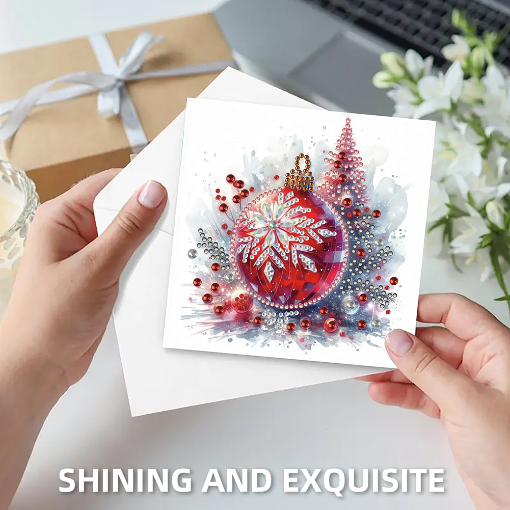 6Pcs DIY Diamond Painting Greeting Card - Christmas