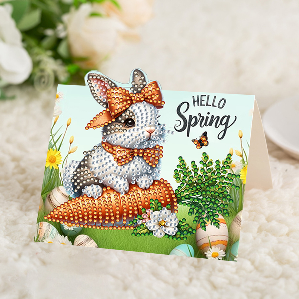 8Pcs DIY Diamond Painting Greeting Card - Animals
