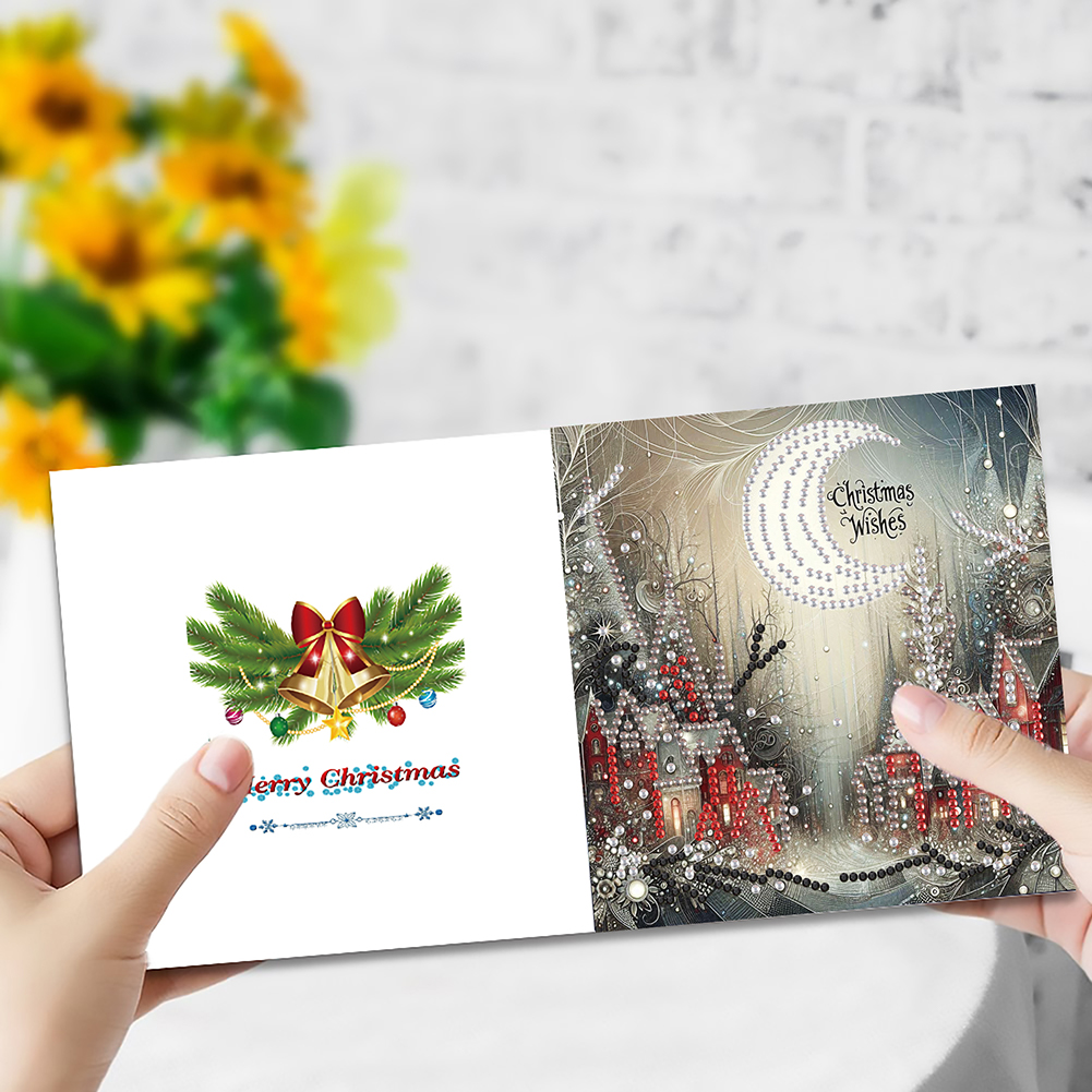 6Pcs DIY Diamond Painting Greeting Card - Christmas