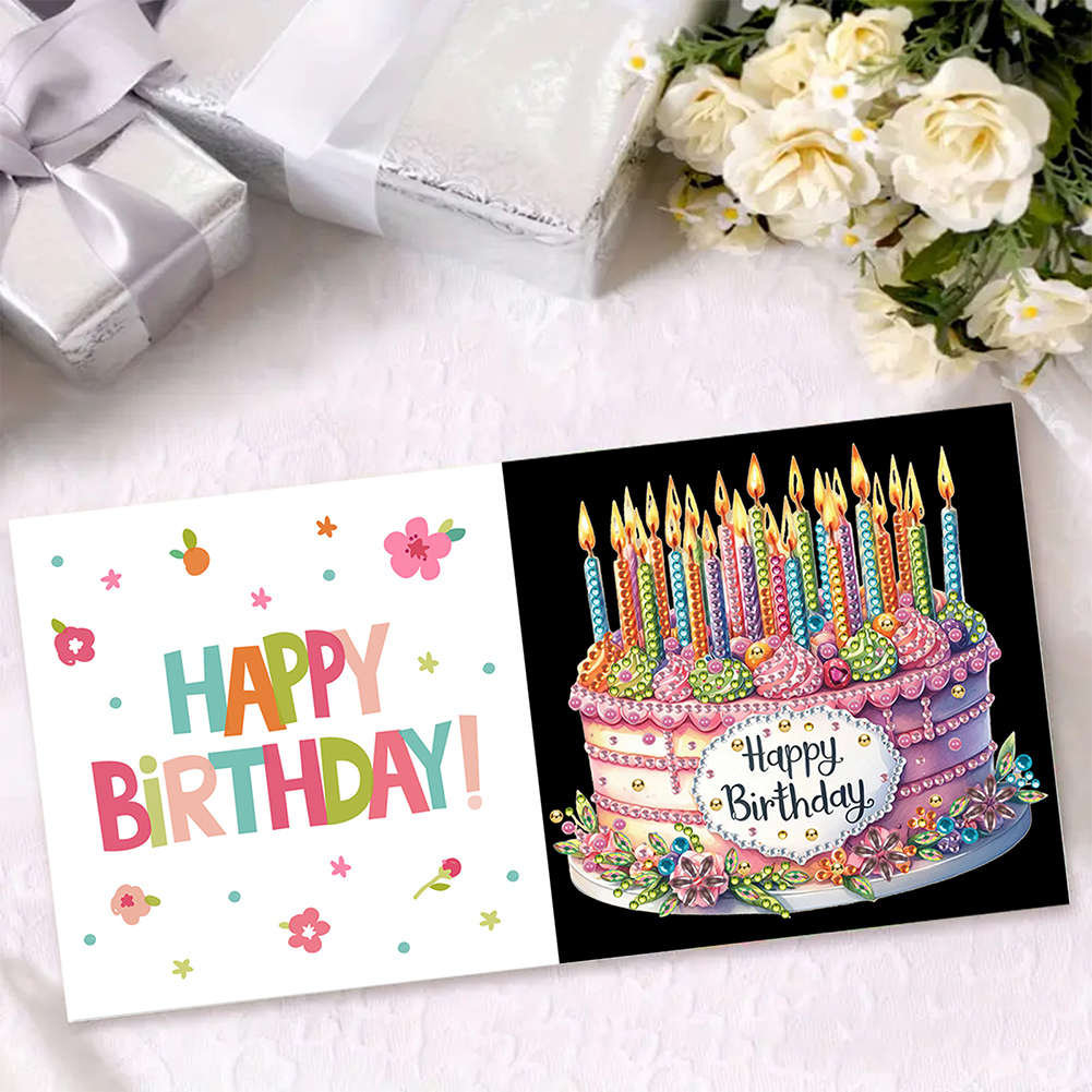 6Pcs DIY Diamond Painting Greeting Card - Birthday Party