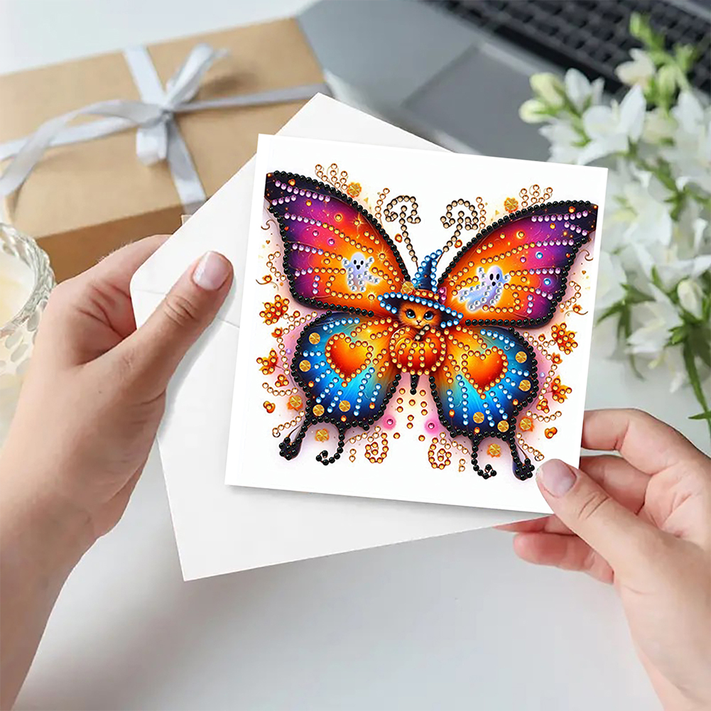 6Pcs DIY Diamond Painting Greeting Card - Halloween