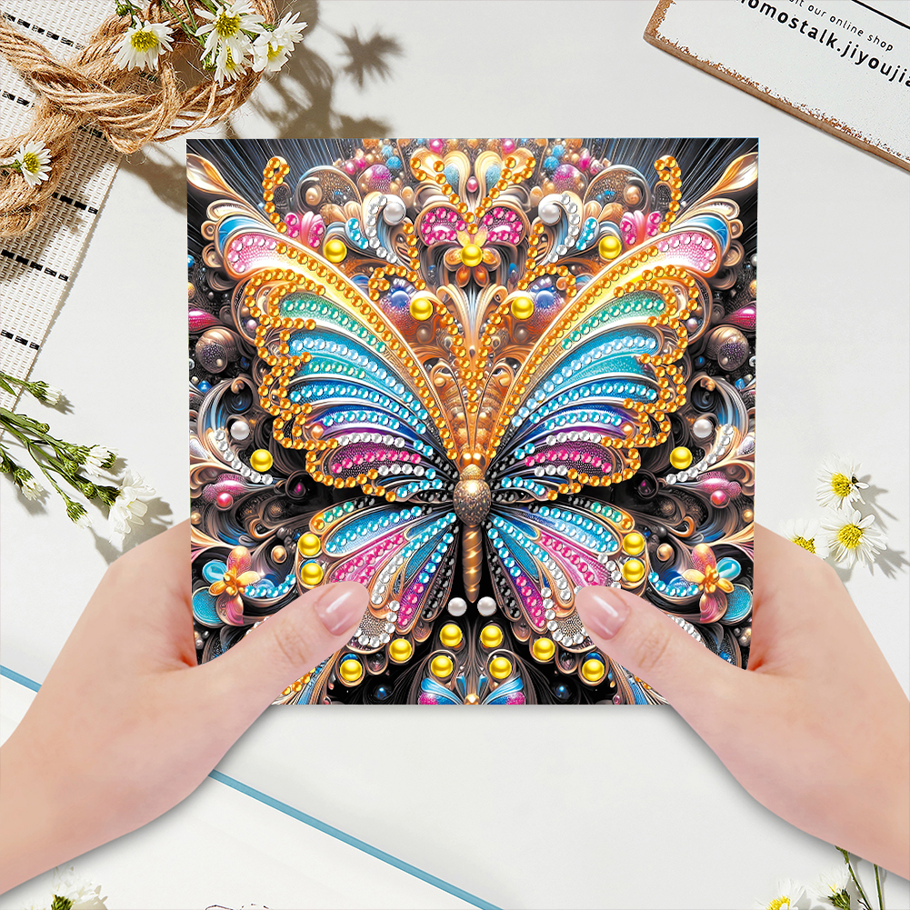 6Pcs DIY Diamond Painting Greeting Card - Butterfly