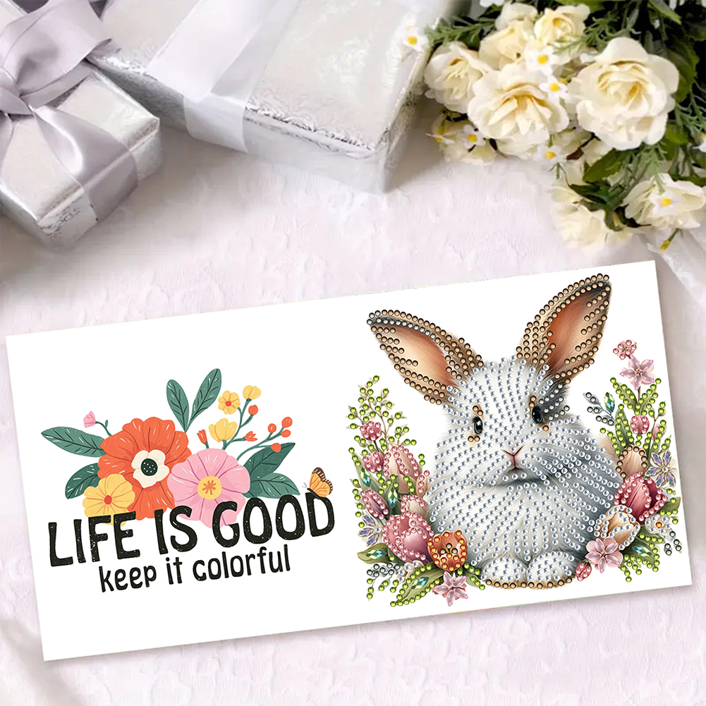 6Pcs DIY Diamond Painting Greeting Card - Animal