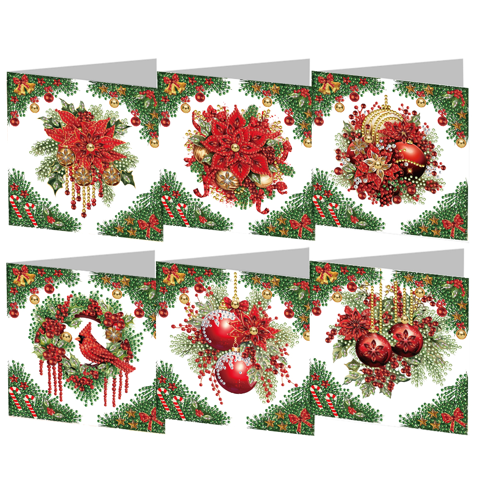 6Pcs DIY Diamond Painting Greeting Card - Christmas Series