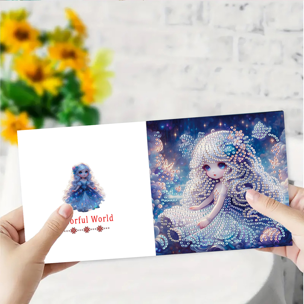 6Pcs DIY Diamond Painting Greeting Card - Rapunzel