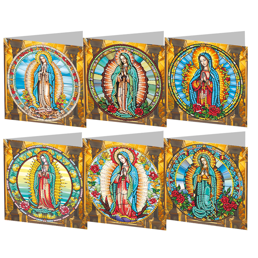 6Pcs DIY Diamond Painting Greeting Card - Faith Family