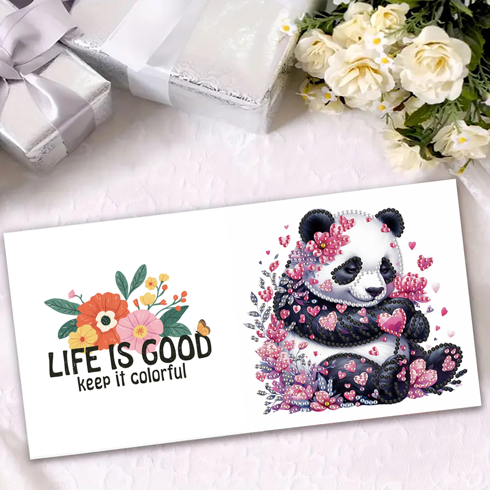 6Pcs DIY Diamond Painting Greeting Card - Animals