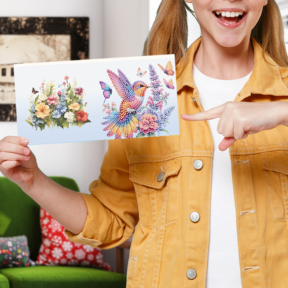 6Pcs DIY Diamond Painting Greeting Card - Bird