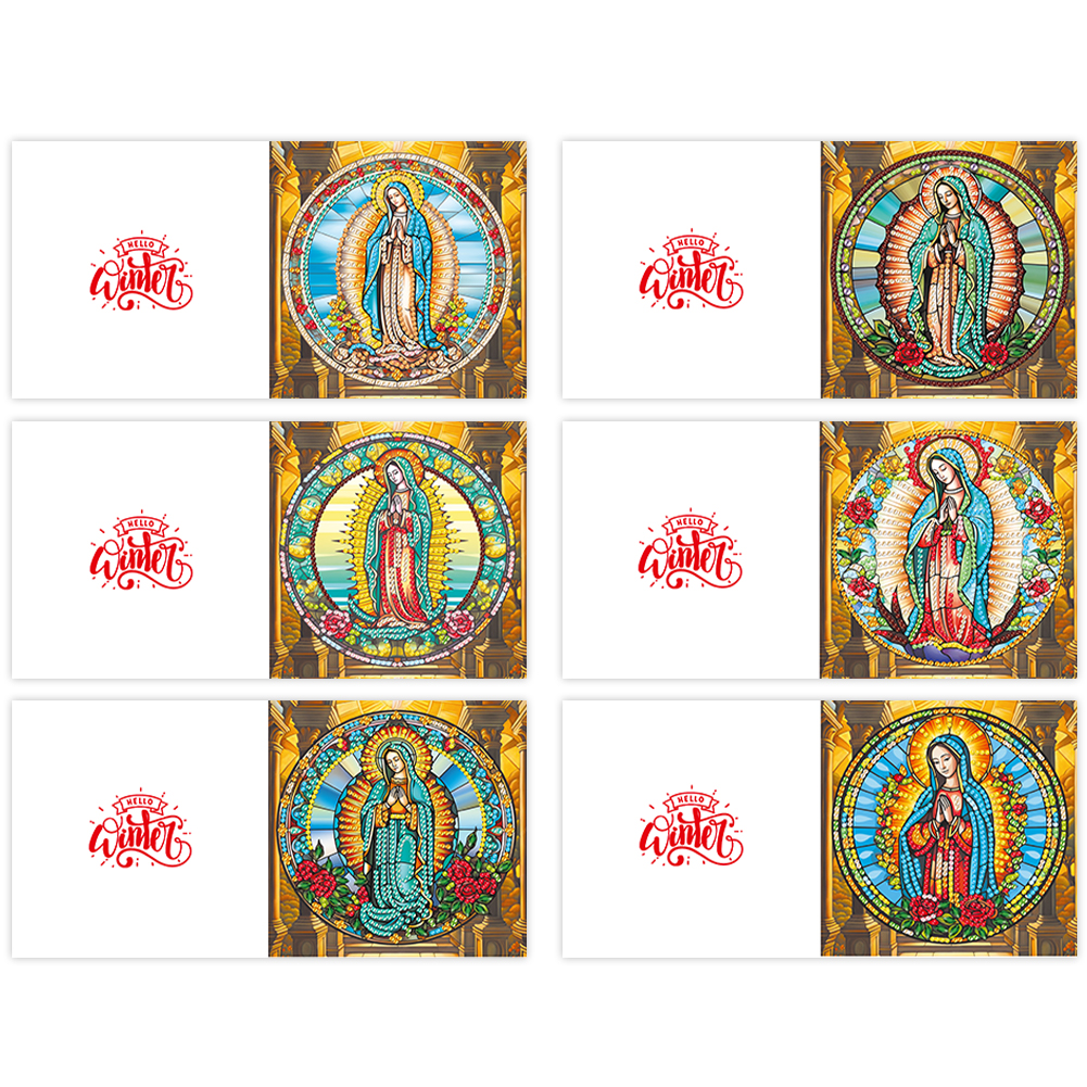 6Pcs DIY Diamond Painting Greeting Card - Faith Family