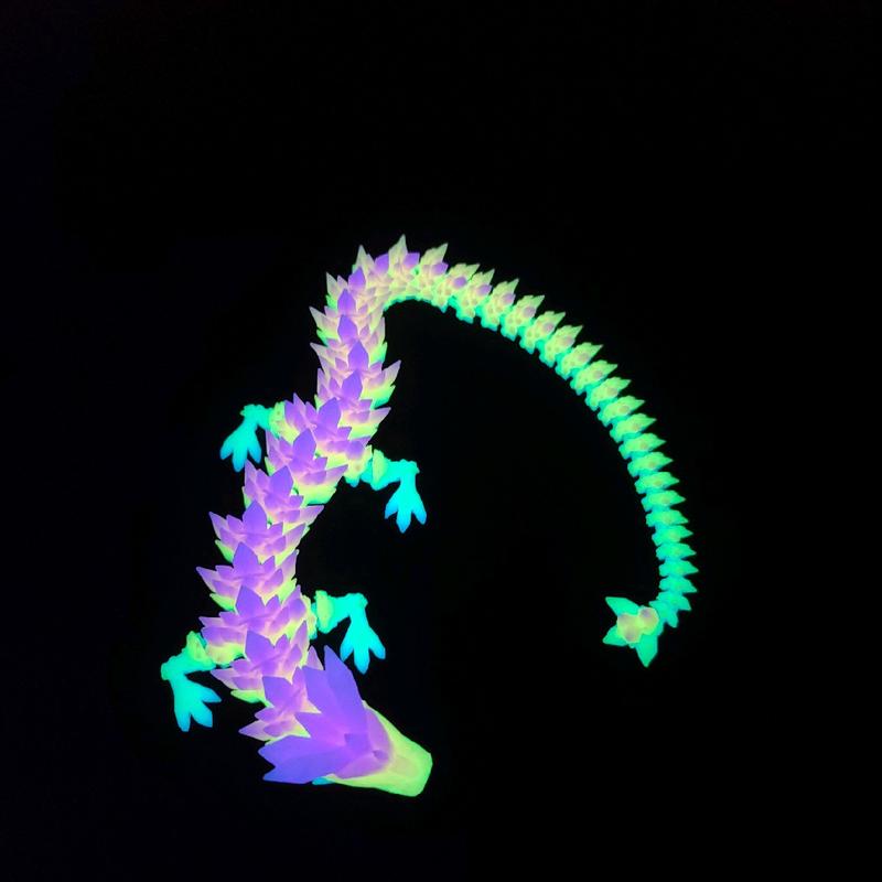 Crystal Dragon Statue – 14-16 Inch 3D Printed Fantasy Decor