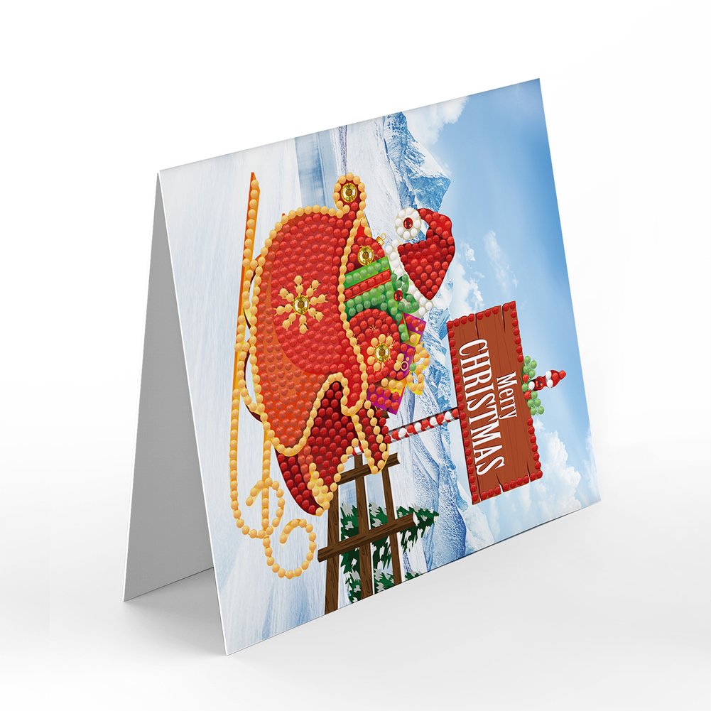 DIY Handmade Cards Diamond Painting Christmas Greeting Cards Holiday Party Cards