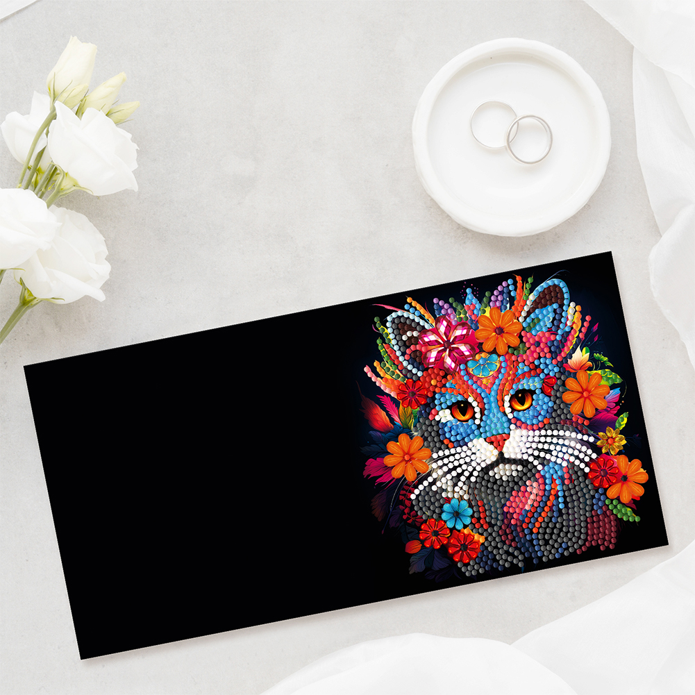 8pcs DIY Diamond Painting Greeting Card - Cats/Dogs
