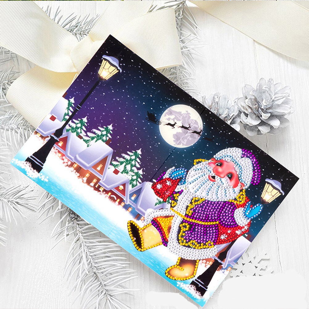 (Limited Stock)8pcs DIY Diamond Painting Greeting Card - Christmas