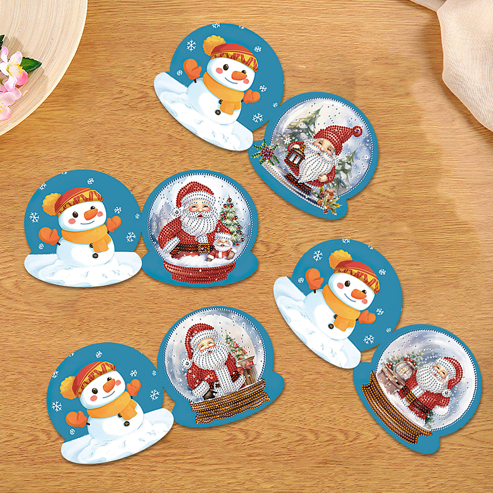 (Limited Stock)12pcs DIY Diamond Painting Greeting Card - Santa Claus