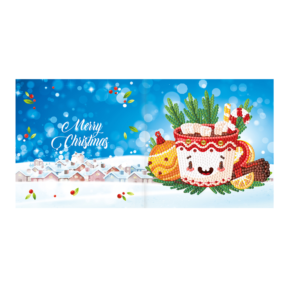 DIY Handmade Cards Diamond Painting Christmas Greeting Cards Holiday Party Cards