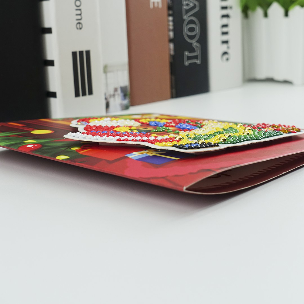 8pcs DIY Special-shaped Diamond Painting Christmas Postcards