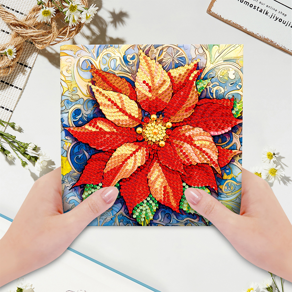 8pcs DIY Diamond Painting Greeting Card - Merry Christmas