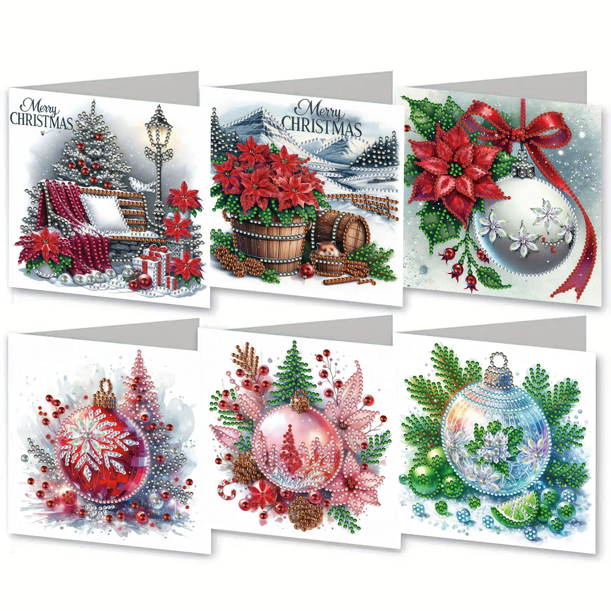 6Pcs DIY Diamond Painting Greeting Card - Christmas