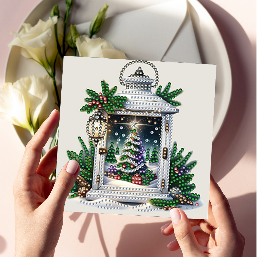 6Pcs DIY Diamond Painting Greeting Card - Christmas