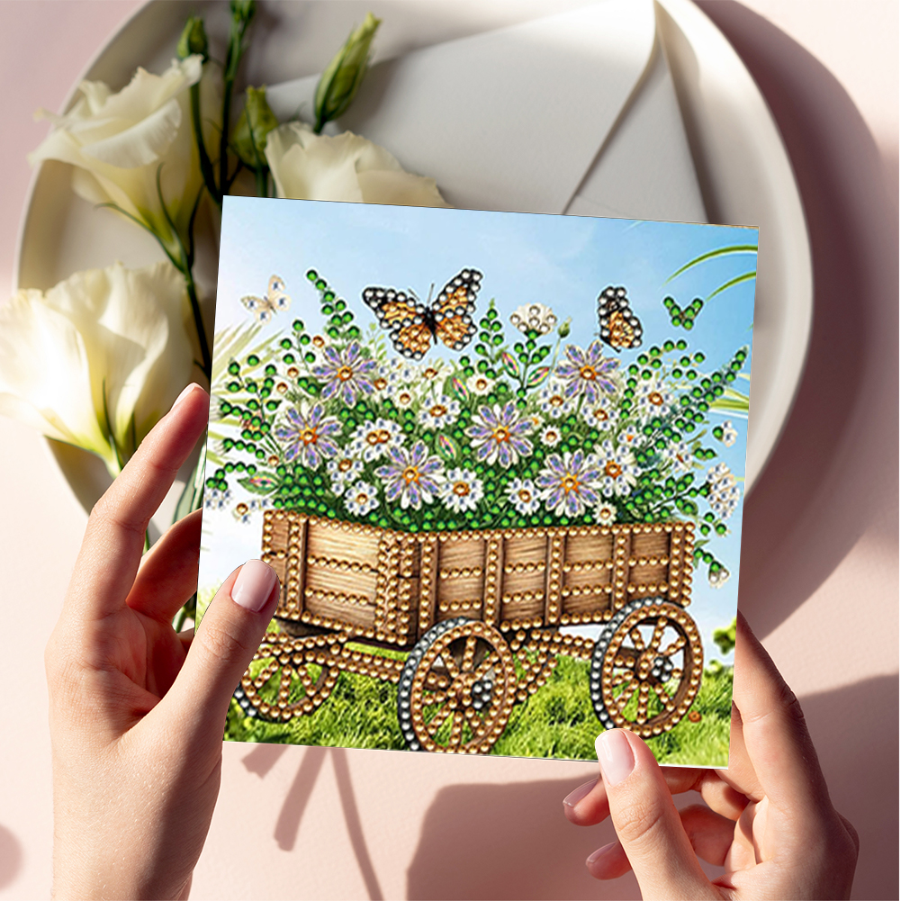 6pcs DIY Diamond Painting Greeting Card - Easter House