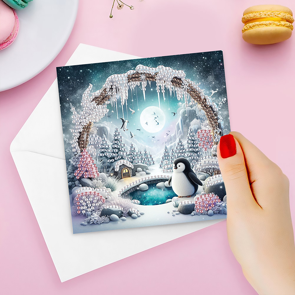 6Pcs DIY Diamond Painting Greeting Card - Christmas