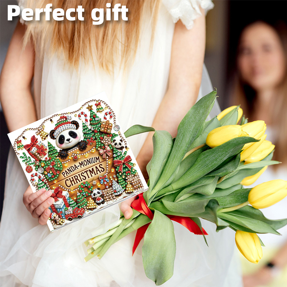 6Pcs DIY Diamond Painting Greeting Card - Christmas