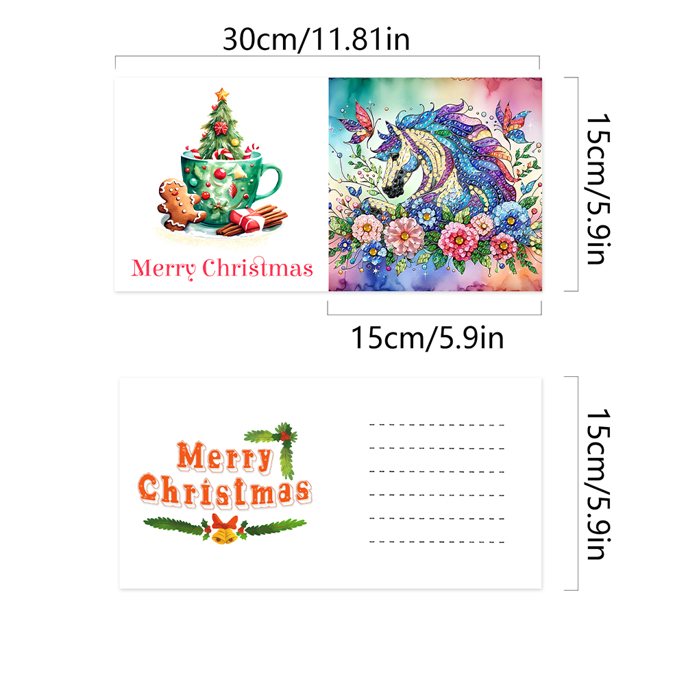 (Limited Stock)6Pcs DIY Diamond Painting Greeting Card - Animals