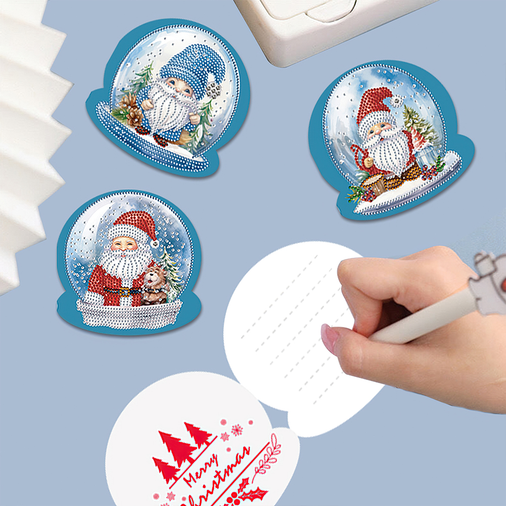 (Limited Stock)12pcs DIY Diamond Painting Greeting Card - Santa Claus