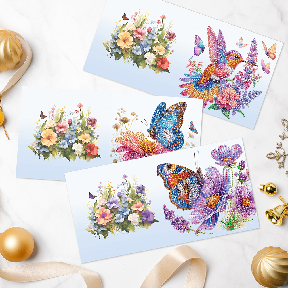 6Pcs DIY Diamond Painting Greeting Card - Bird