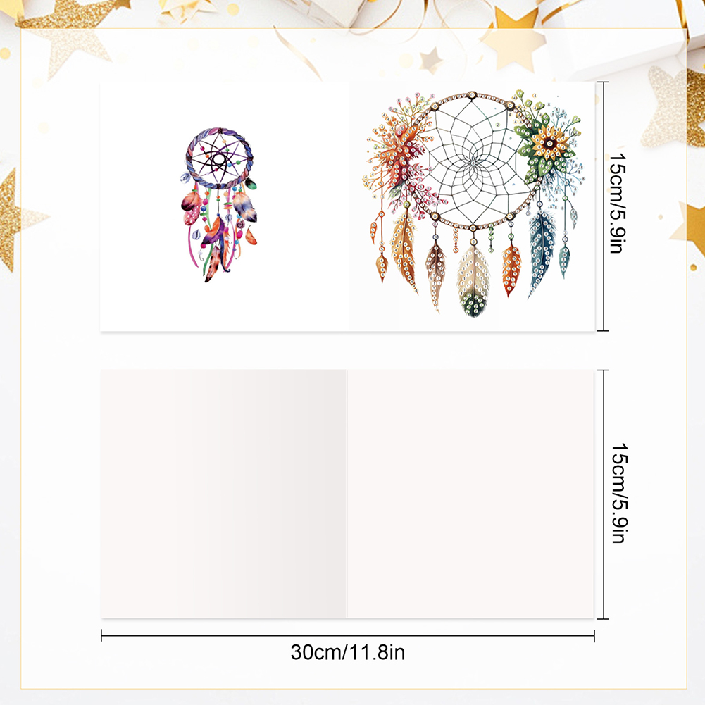 6Pcs DIY Diamond Painting Greeting Card - Dream Catcher