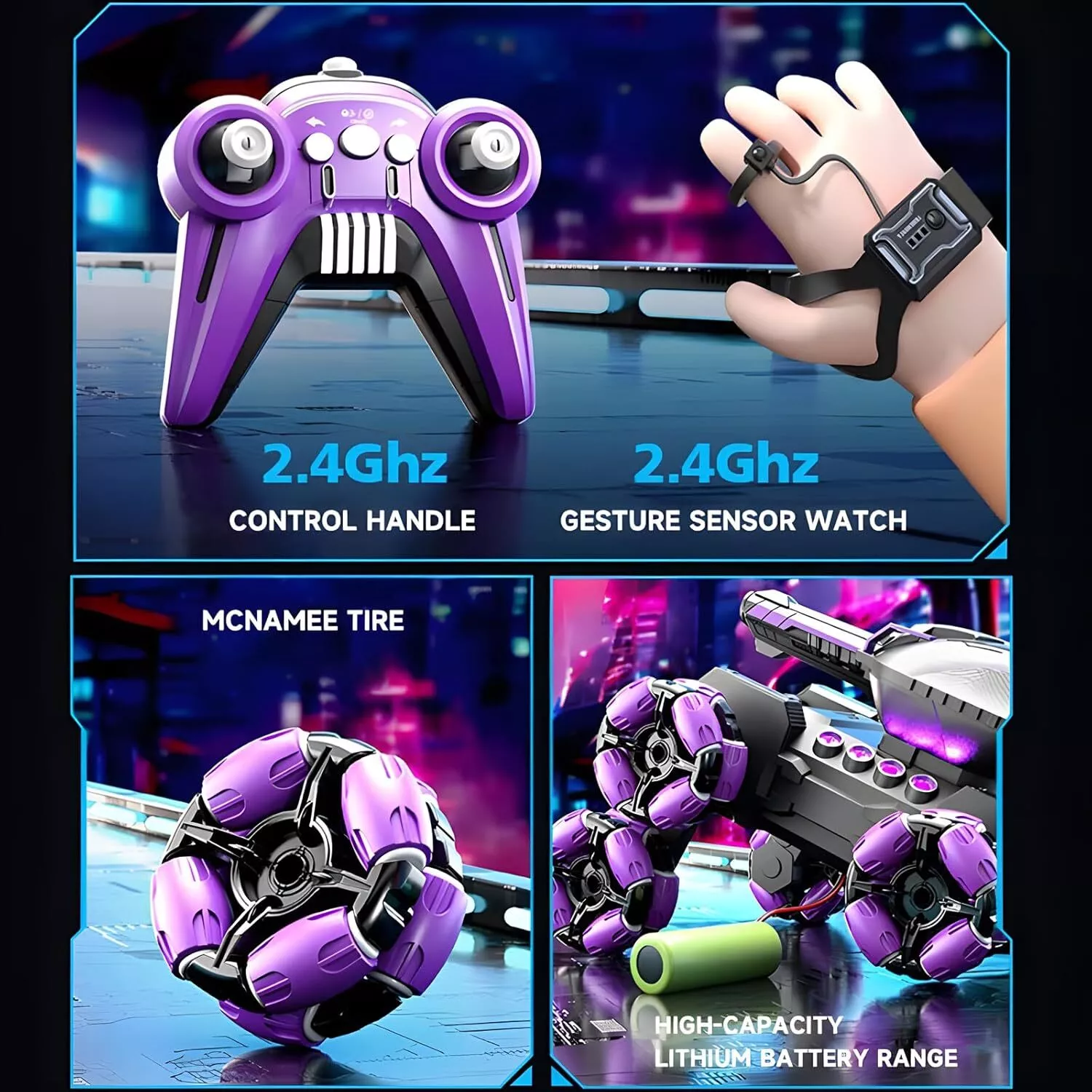 Remote Control RC Stunt Tank Toy with Water Launcher