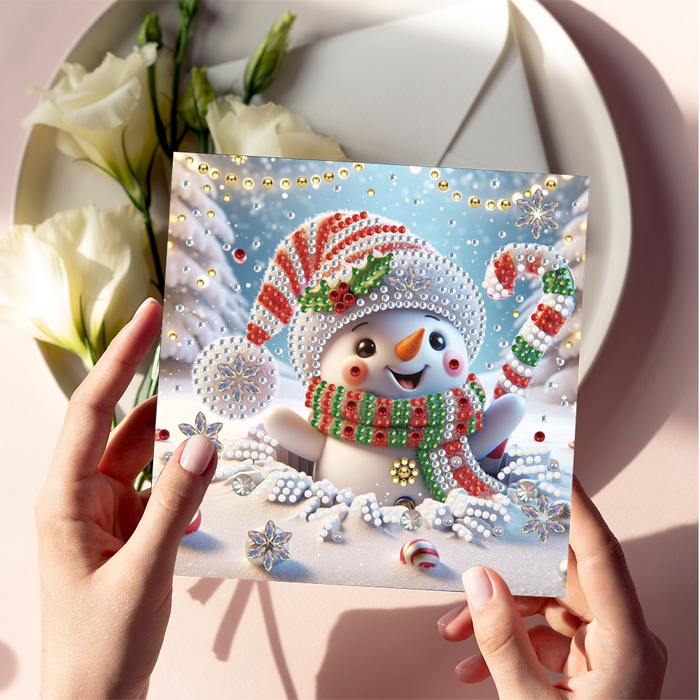 8Pcs DIY Diamond Painting Greeting Card - Christmas