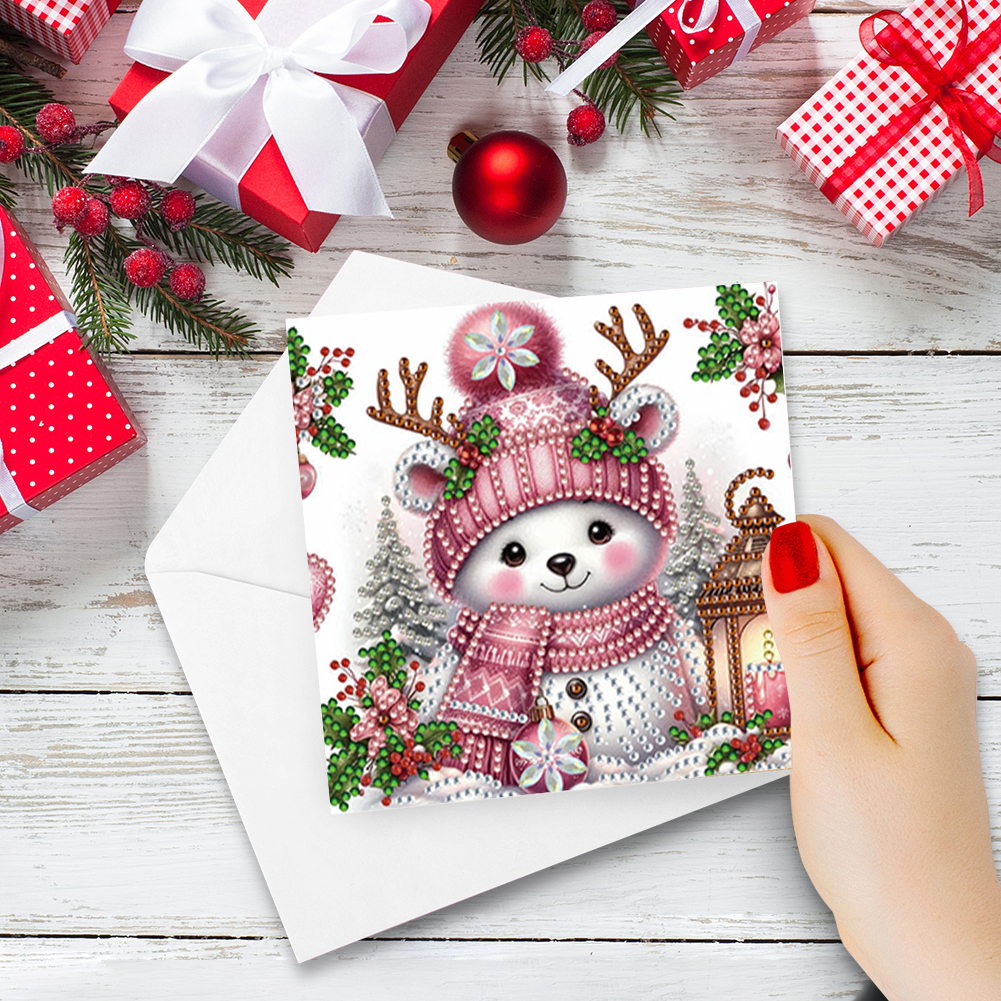 6Pcs DIY Diamond Painting Greeting Card - Christmas