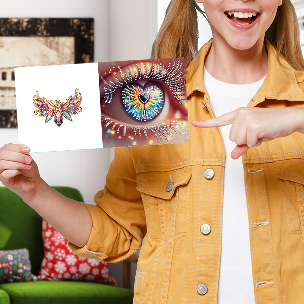 6Pcs DIY Diamond Painting Greeting Card - Eyes