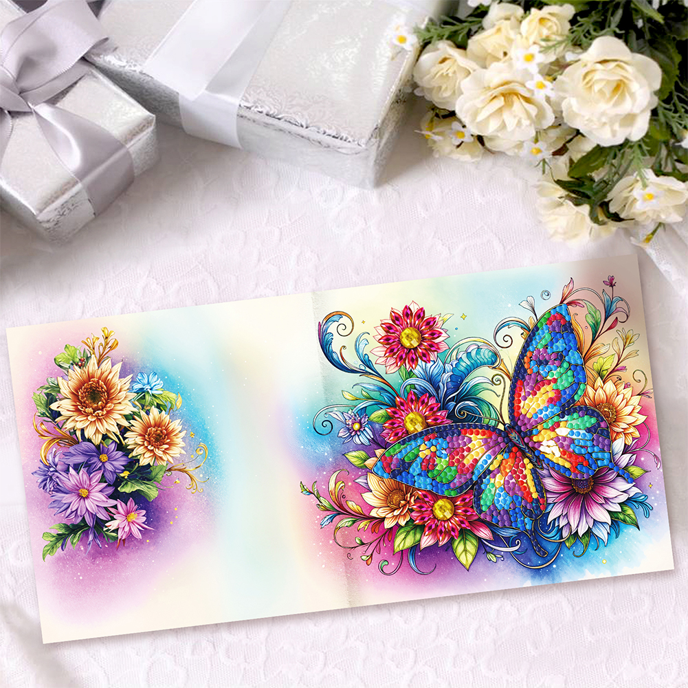 12Pcs DIY Diamond Painting Greeting Card - Animal