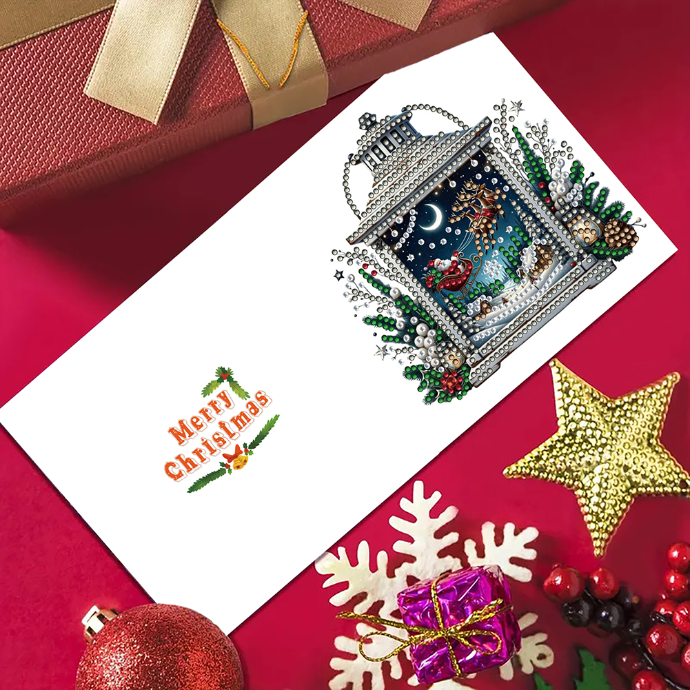 6Pcs DIY Diamond Painting Greeting Card - Christmas
