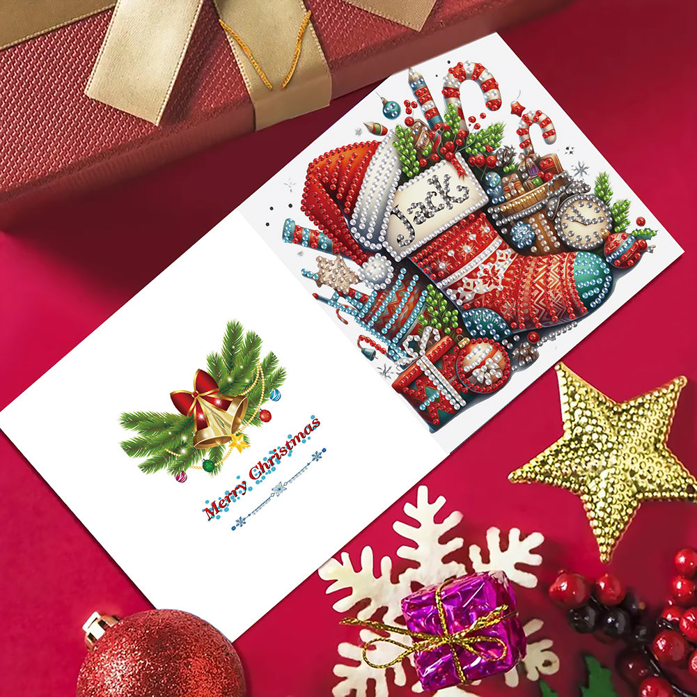 6Pcs DIY Diamond Painting Greeting Card - Christmas
