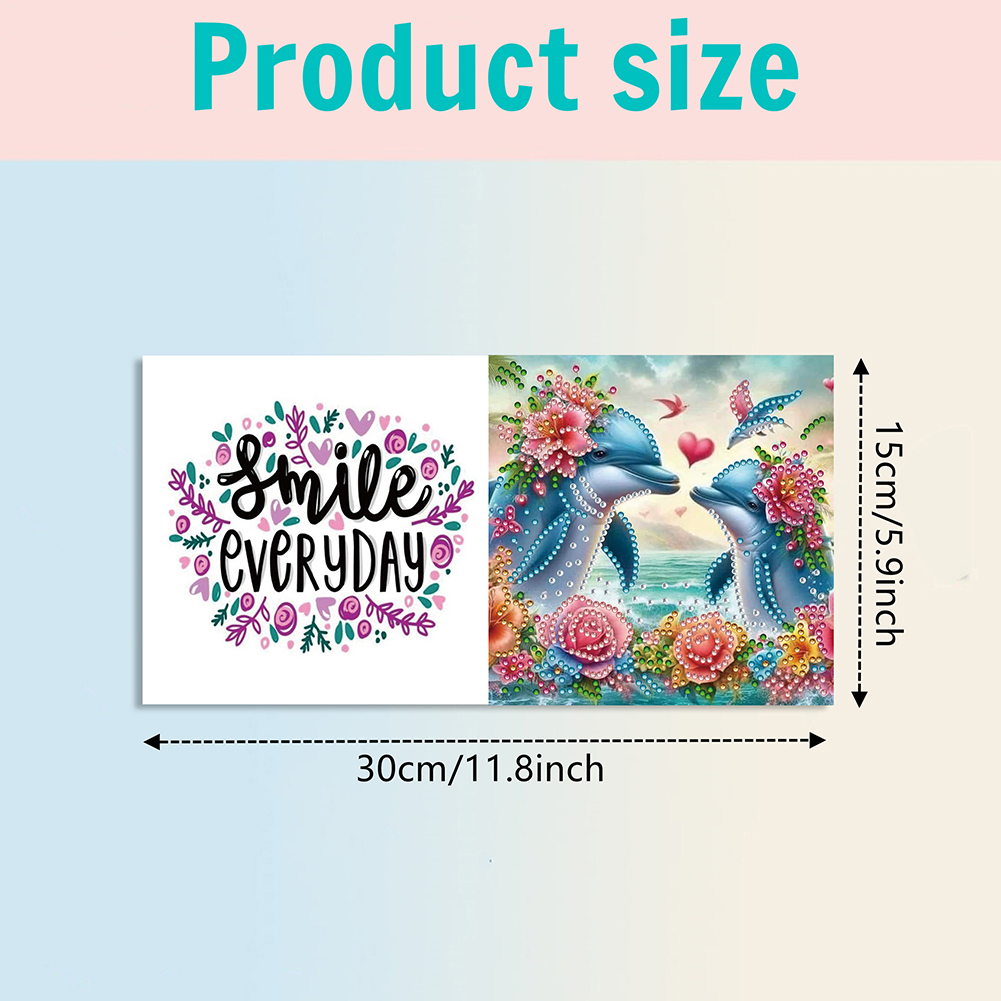 6Pcs DIY Diamond Painting Greeting Card - Whale