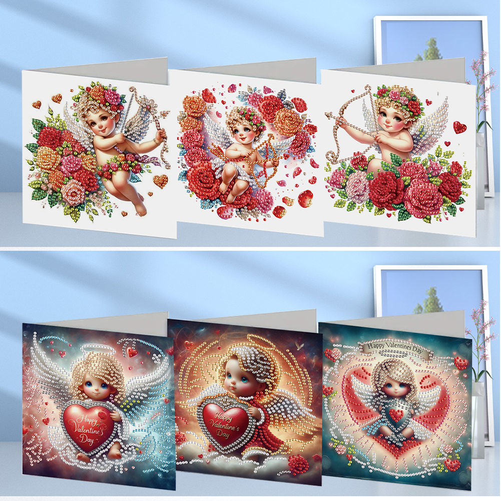 6Pcs DIY Diamond Painting Greeting Card - Angel