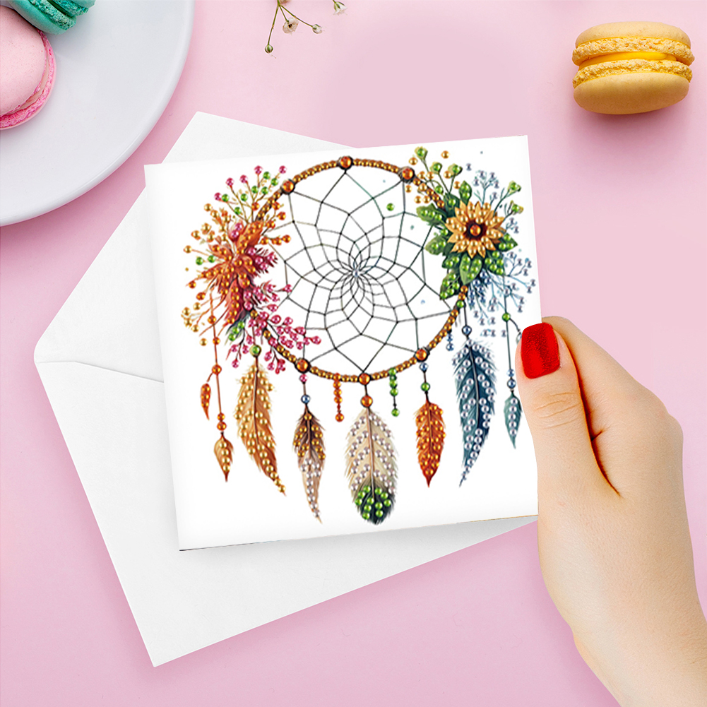 6Pcs DIY Diamond Painting Greeting Card - Dream Catcher