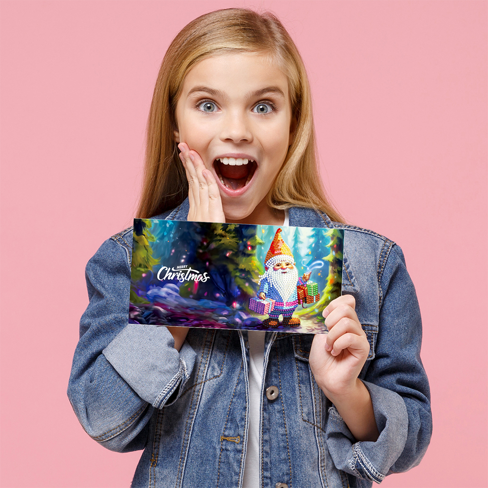 8pcs DIY Diamond Painting Greeting Card - Merry Christmas